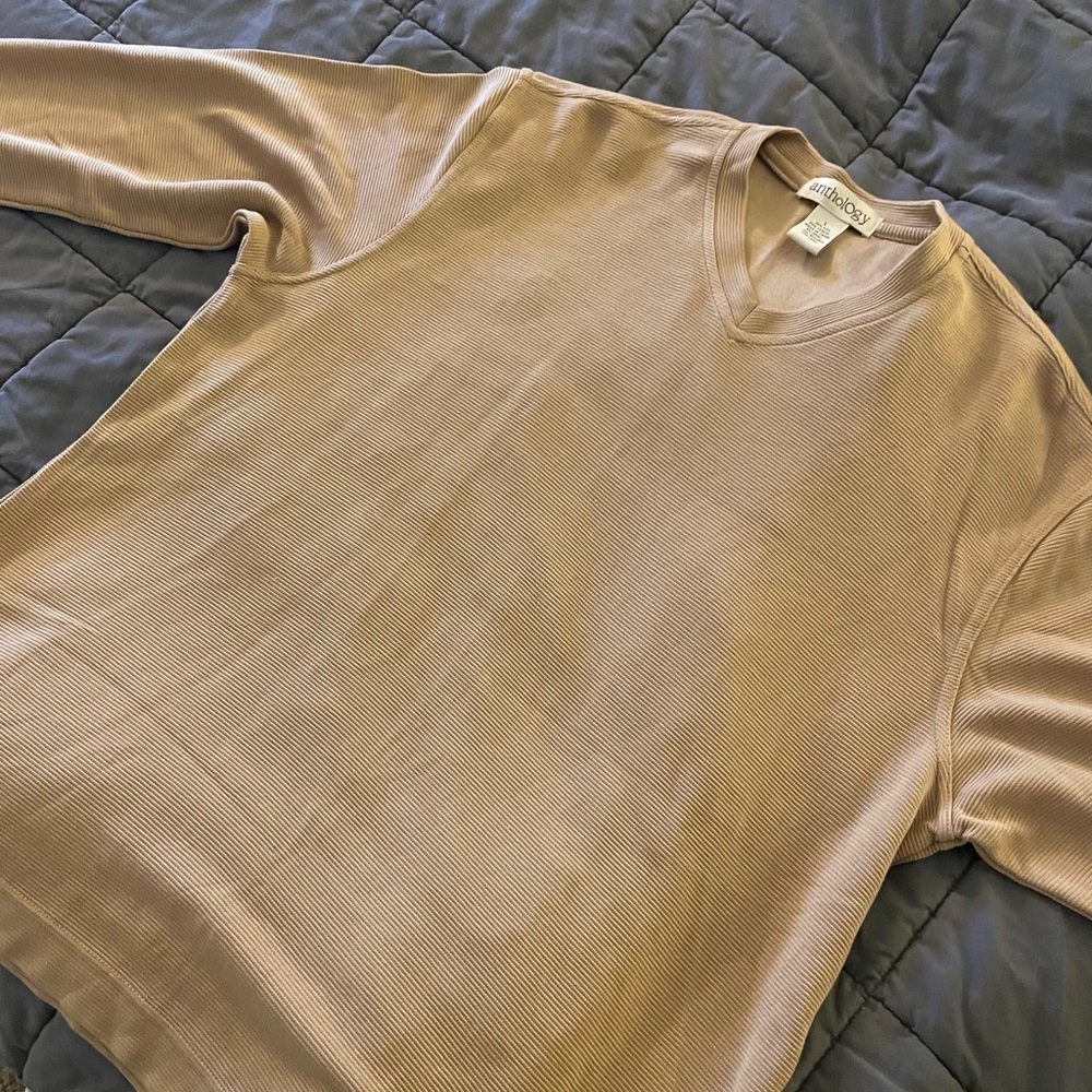 Men's V Neck Silk Sweater